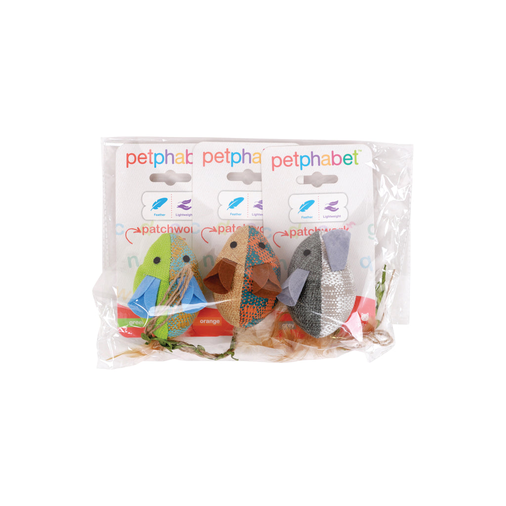 Cat Play Toy Patchwork Green