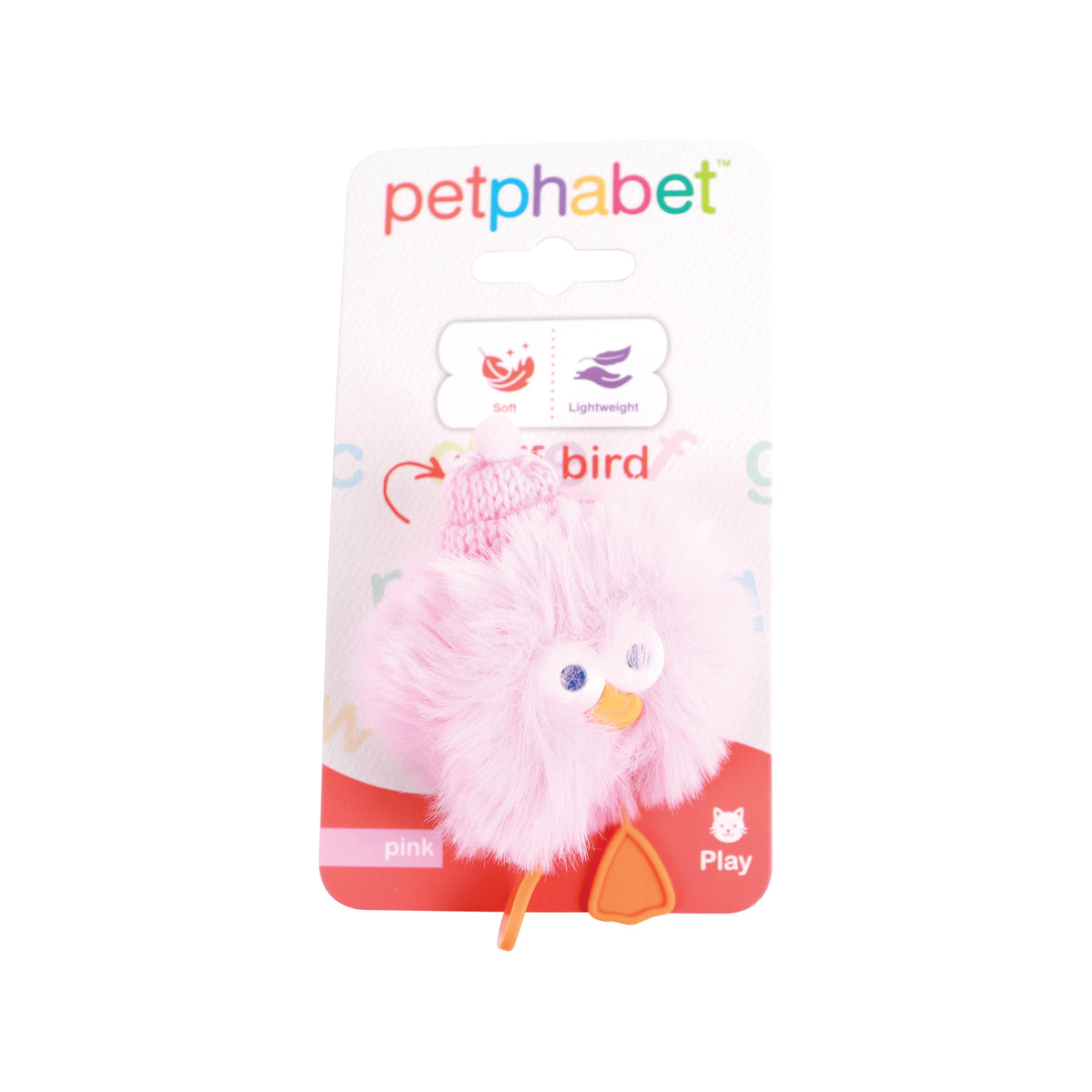 Cat Play Toy Puff bird Pink