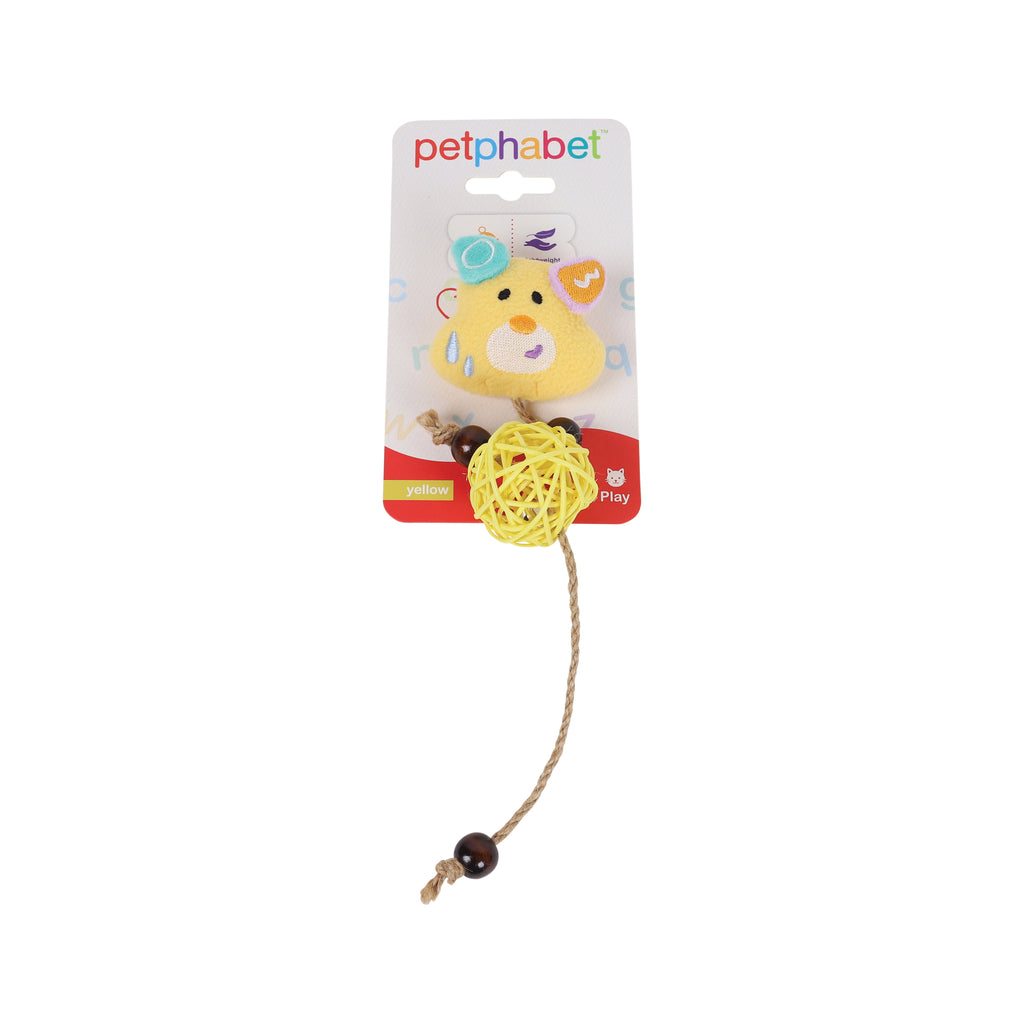 Cat Play Toy Wacky Monster Yellow