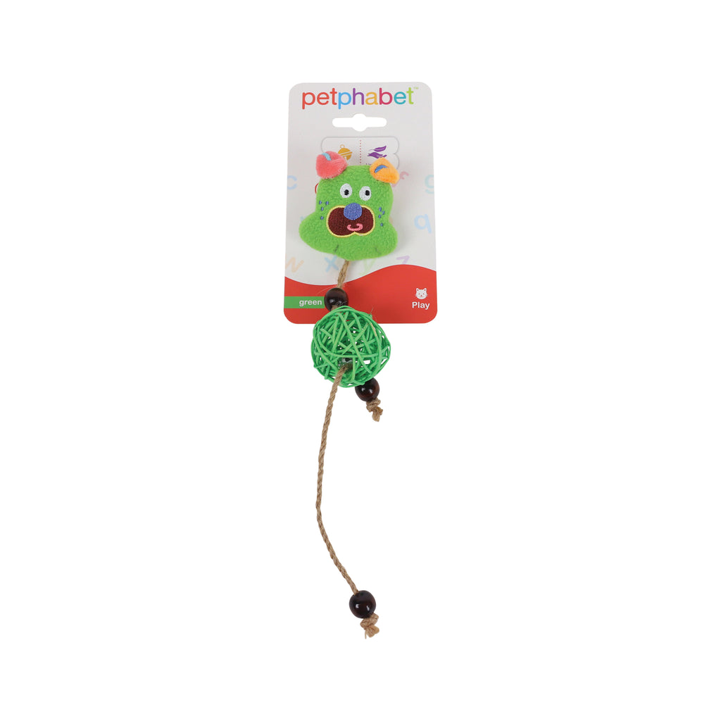 Cat Play Toy Wacky Monster Green