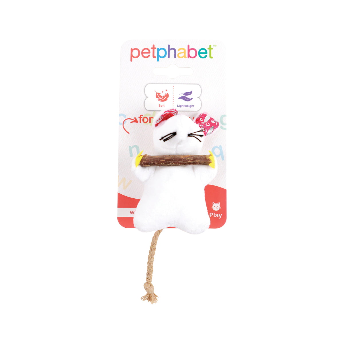 Cat Play Toy Forest mouse White