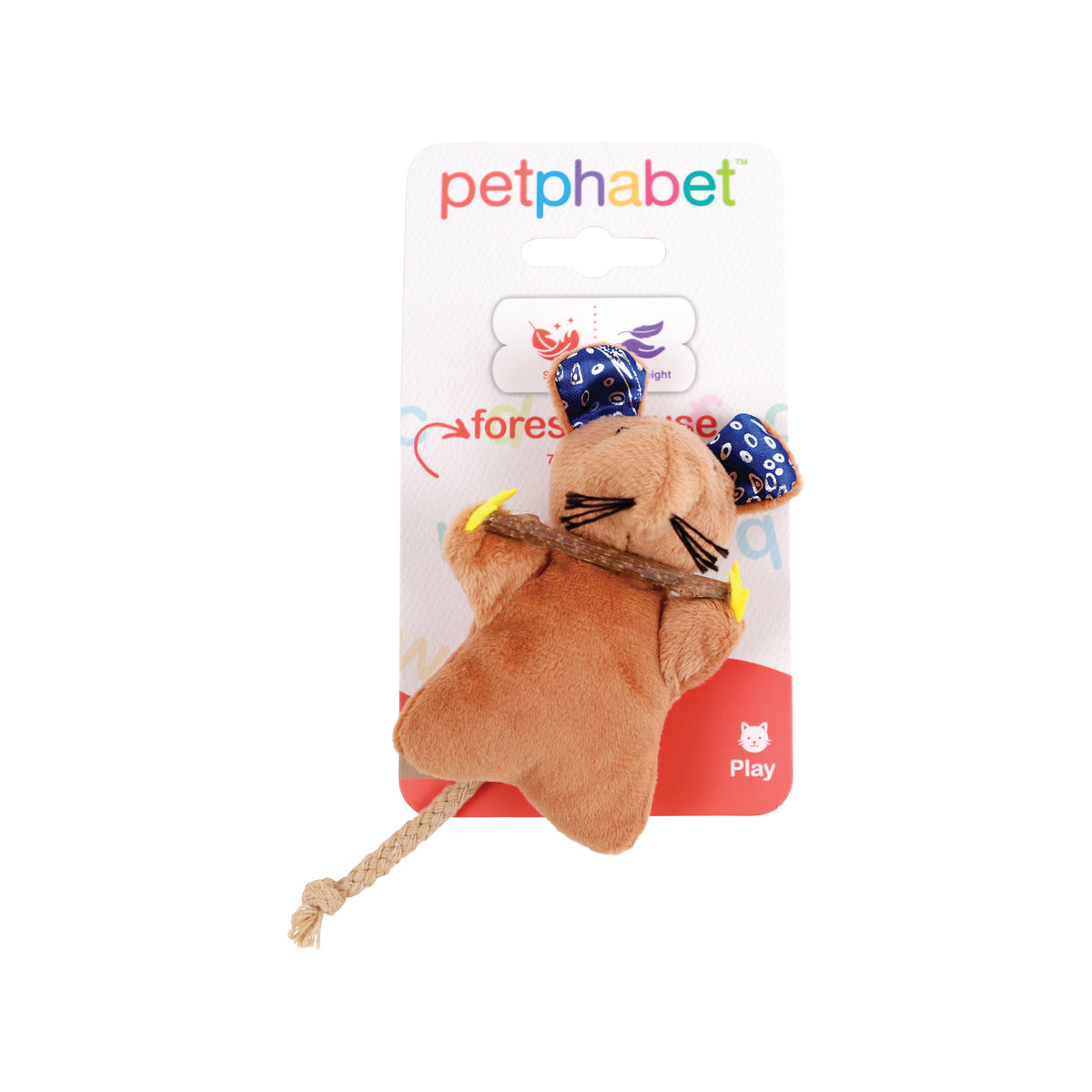 Cat Play Toy Forest mouse Brown