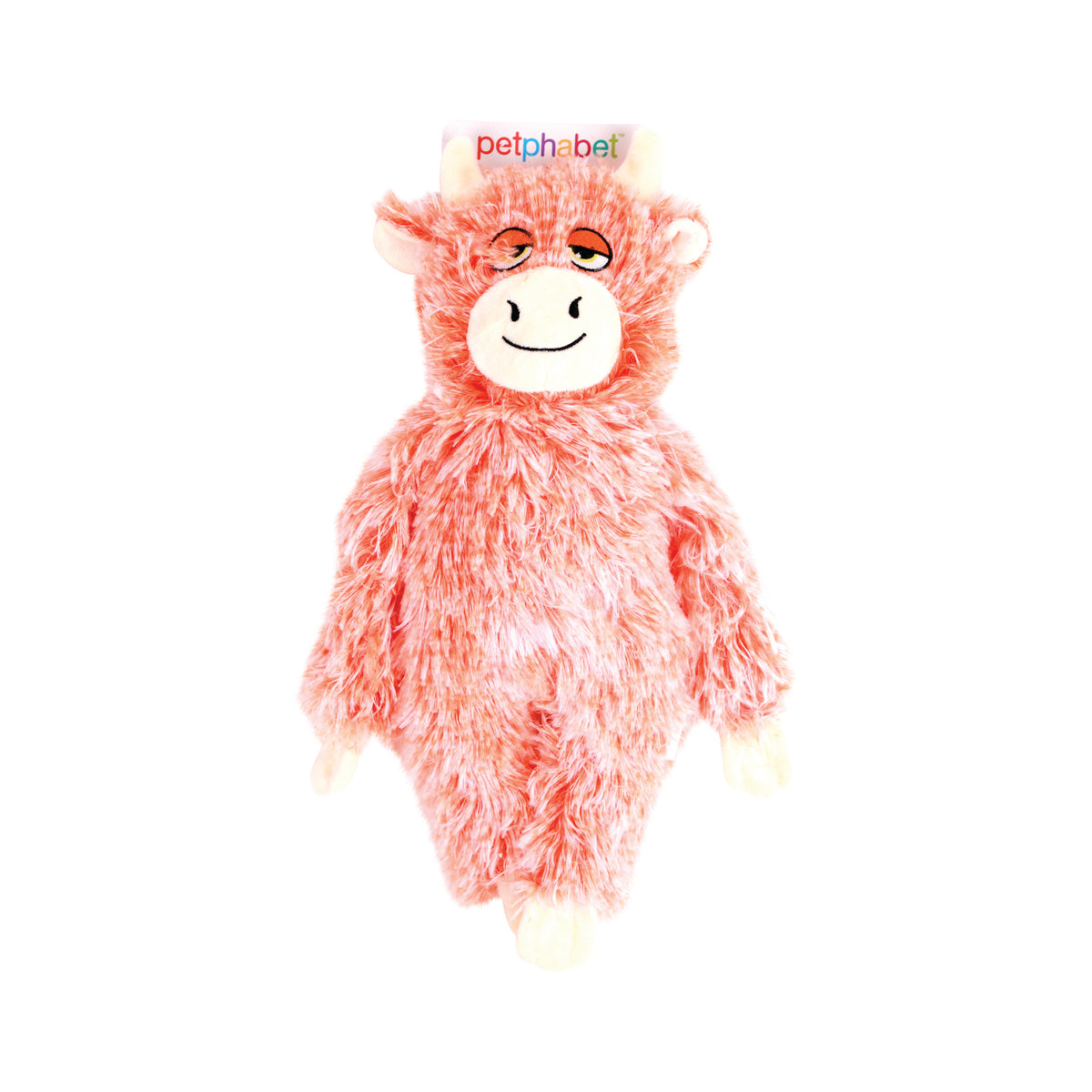 Squeaky Dog Toy Cow Orange