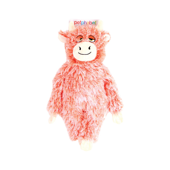Squeaky Dog Toy Cow Orange