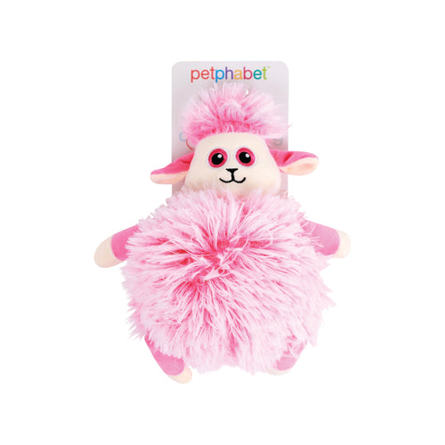 Squeaky Dog Toy Fluffy Sheep Pink