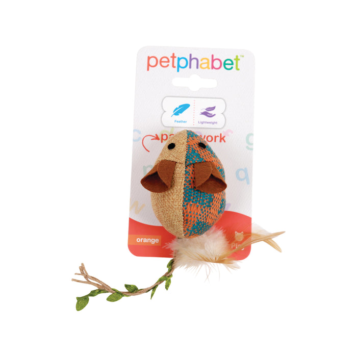 Cat Play Toy Patchwork Orange