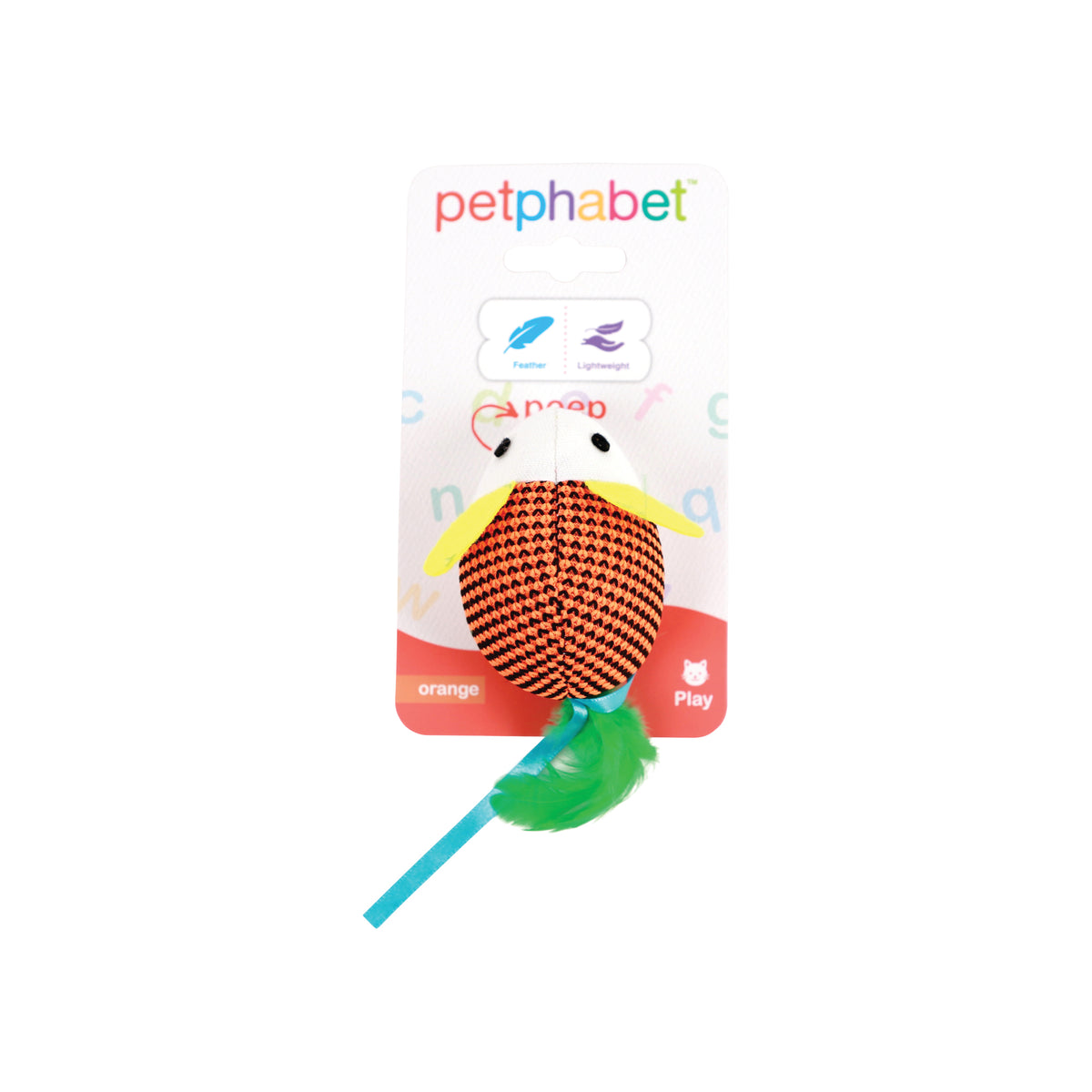Cat Play Toy Peep Orange