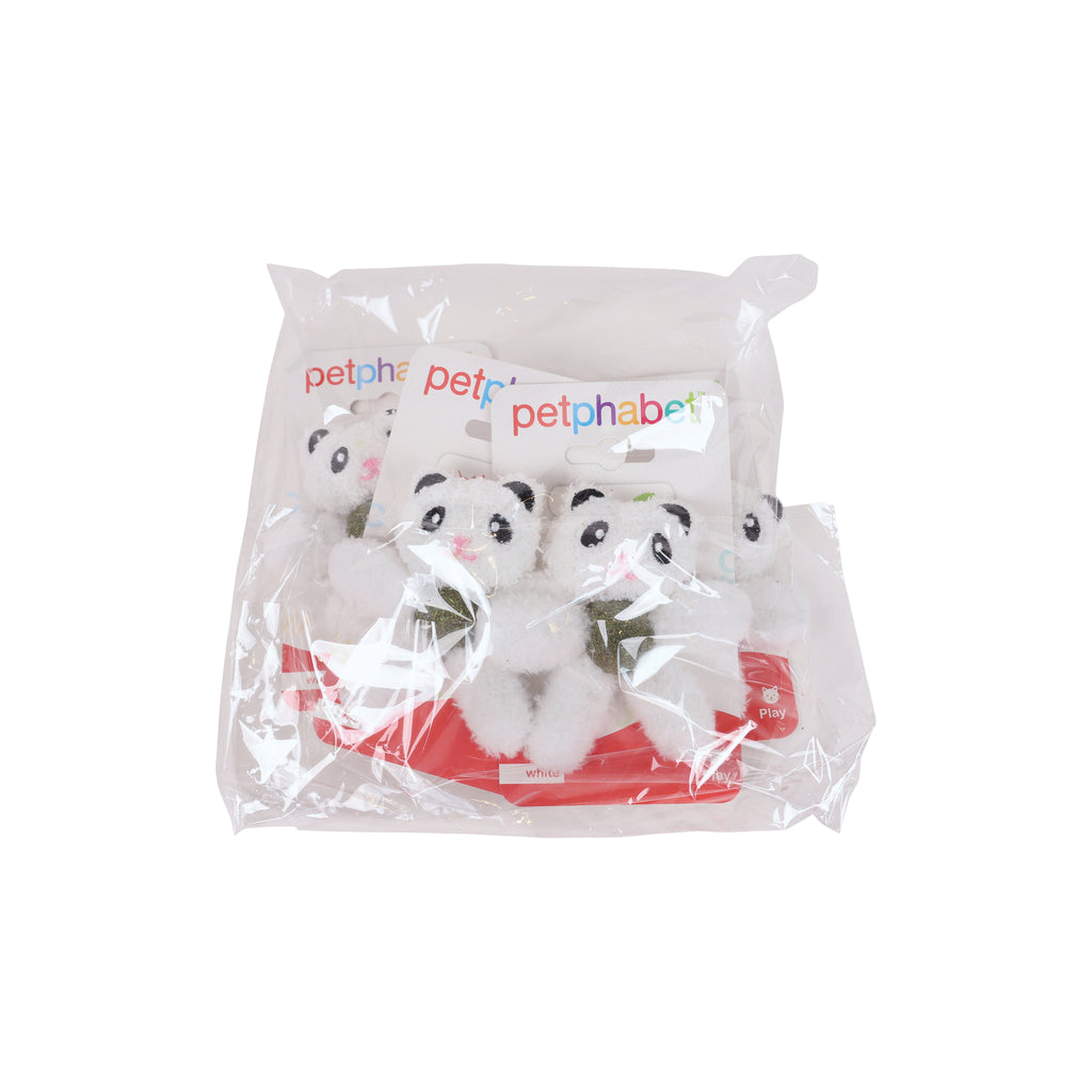 Cat Play Toy Panda White