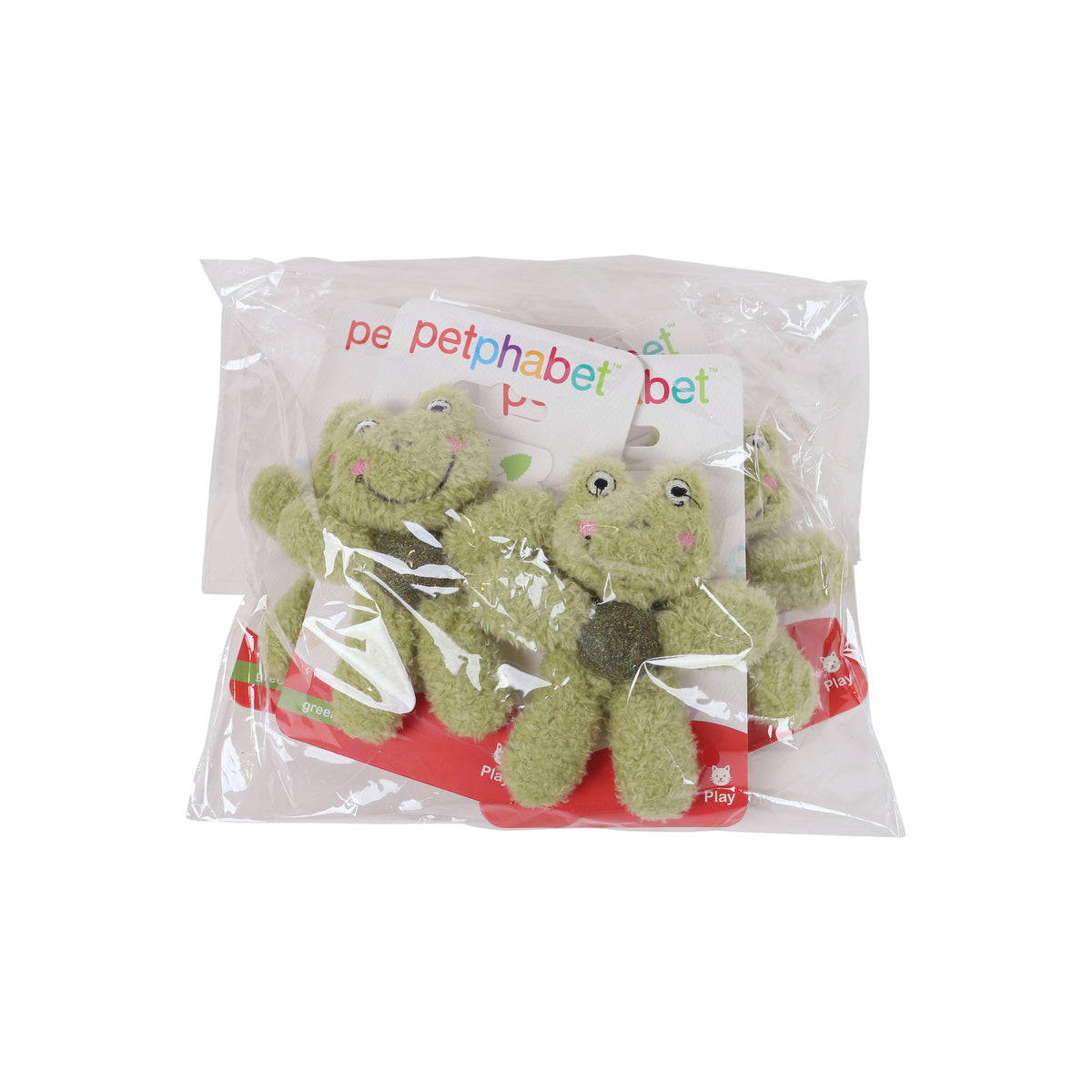 Cat Play Toy Frog Green