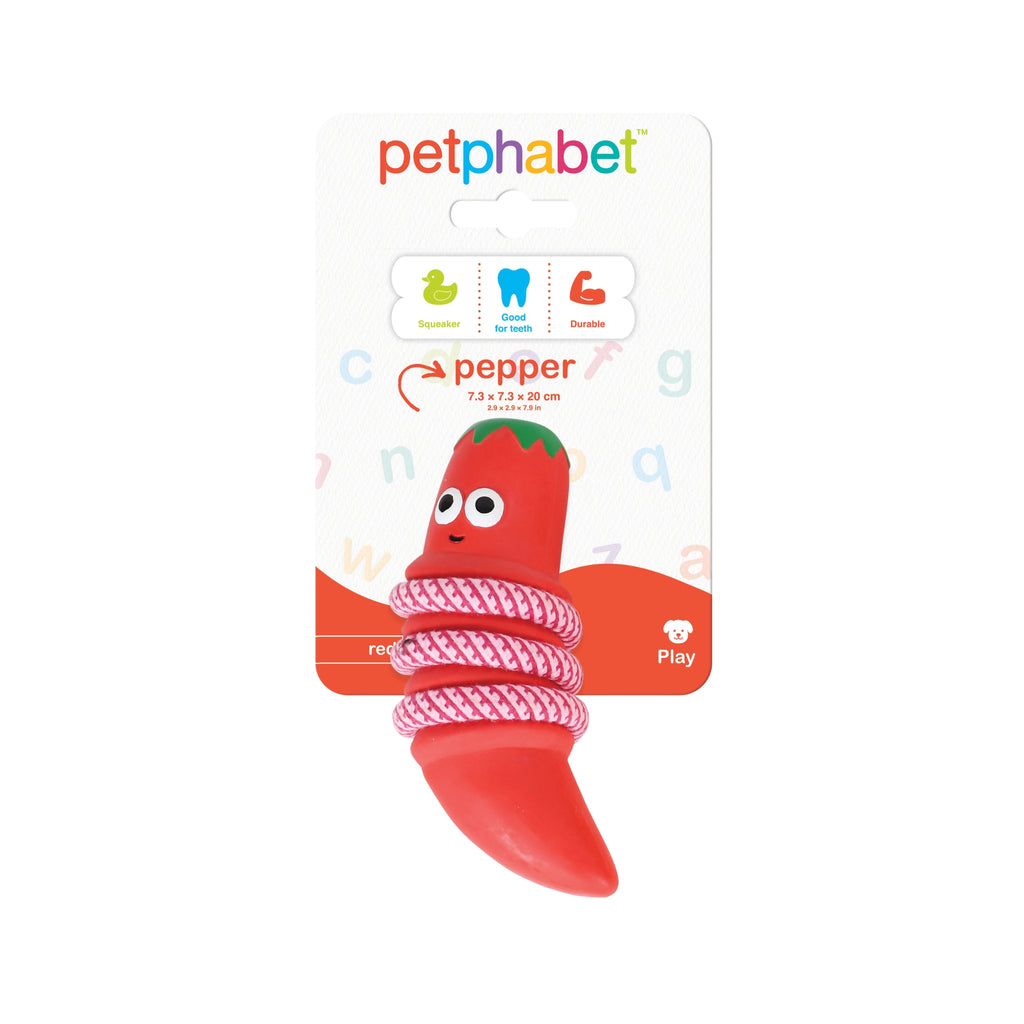 Squeaky Dog Toy Pepper Red