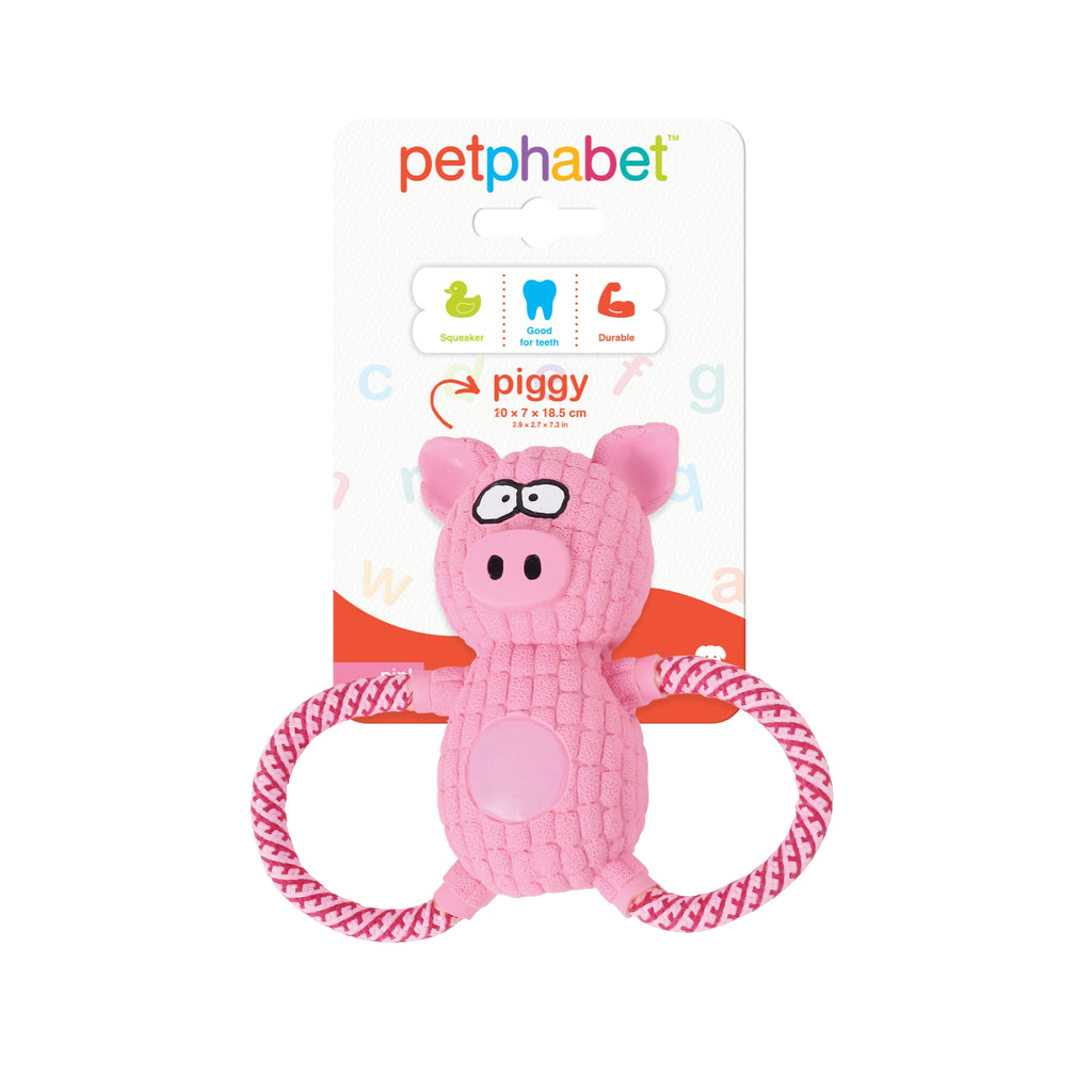 Squeaky Dog Toy Piggy Pink