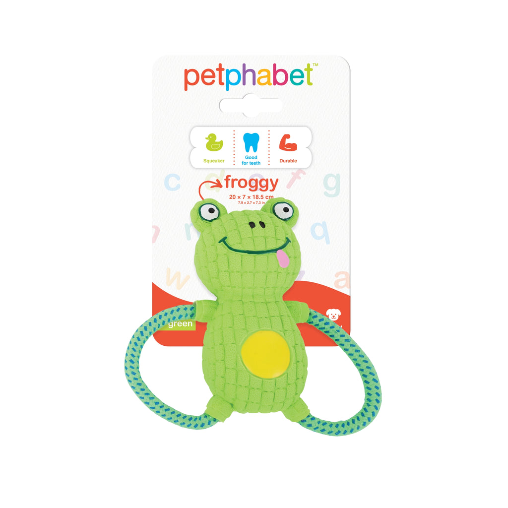 Squeaky Dog Toy Froggy Green
