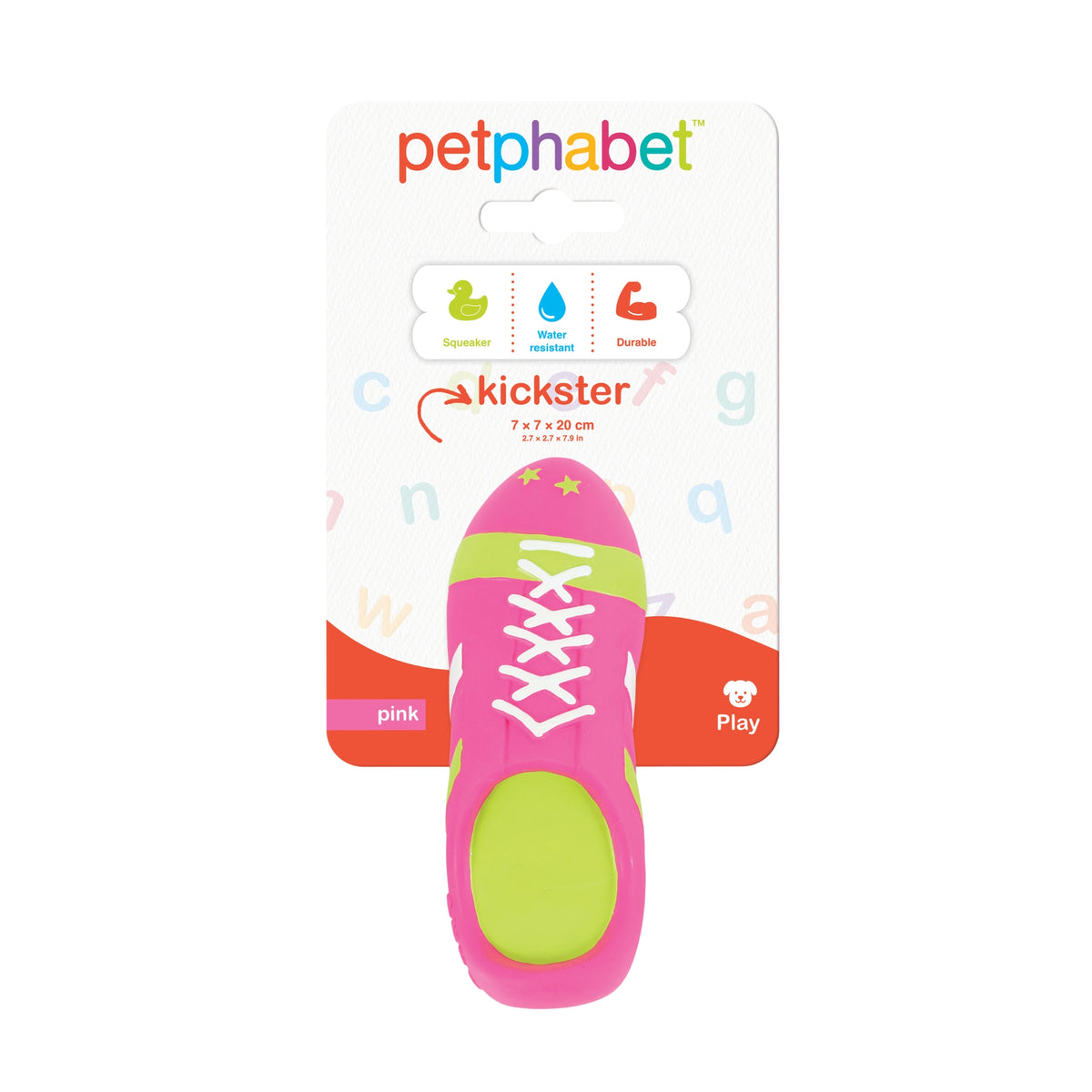 Squeaky Dog Toy Kickster Pink