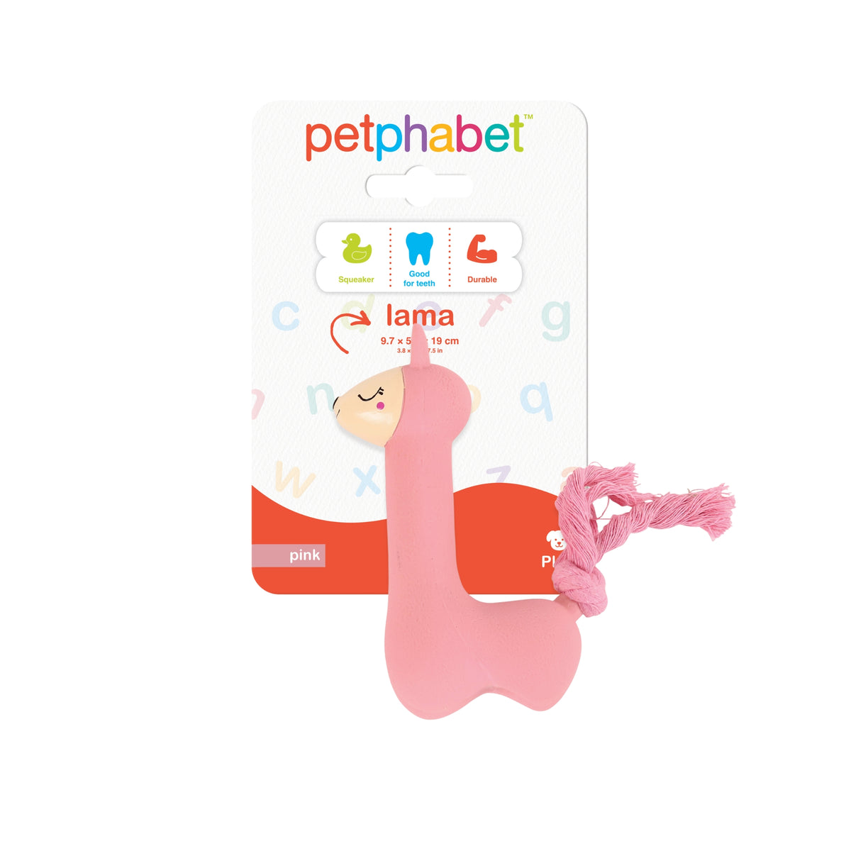 Squeaky Dog Toy Lama Pink