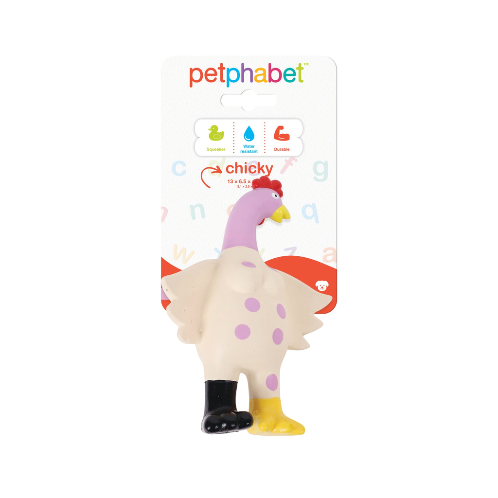 Squeaky Dog Toy Chicky Pink