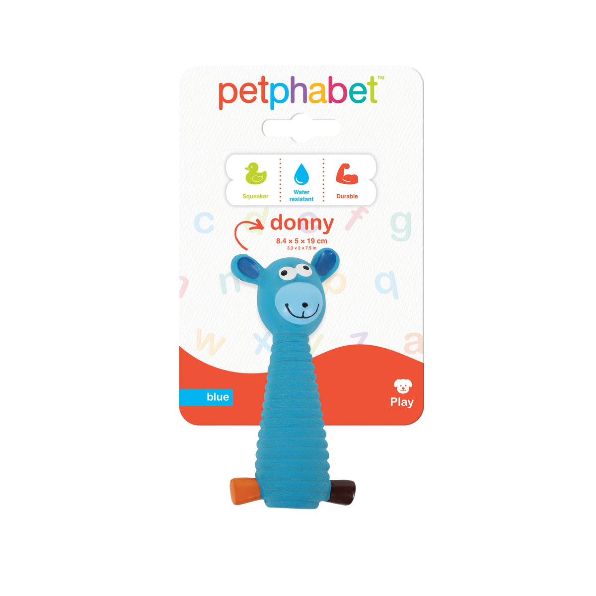 Squeaky Dog Toy Donny Blue