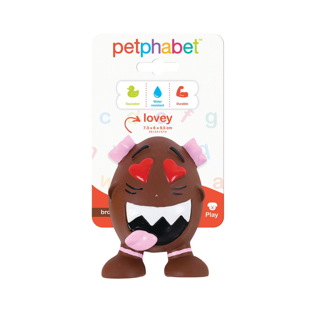 Squeaky Dog Toy Lovey Brown