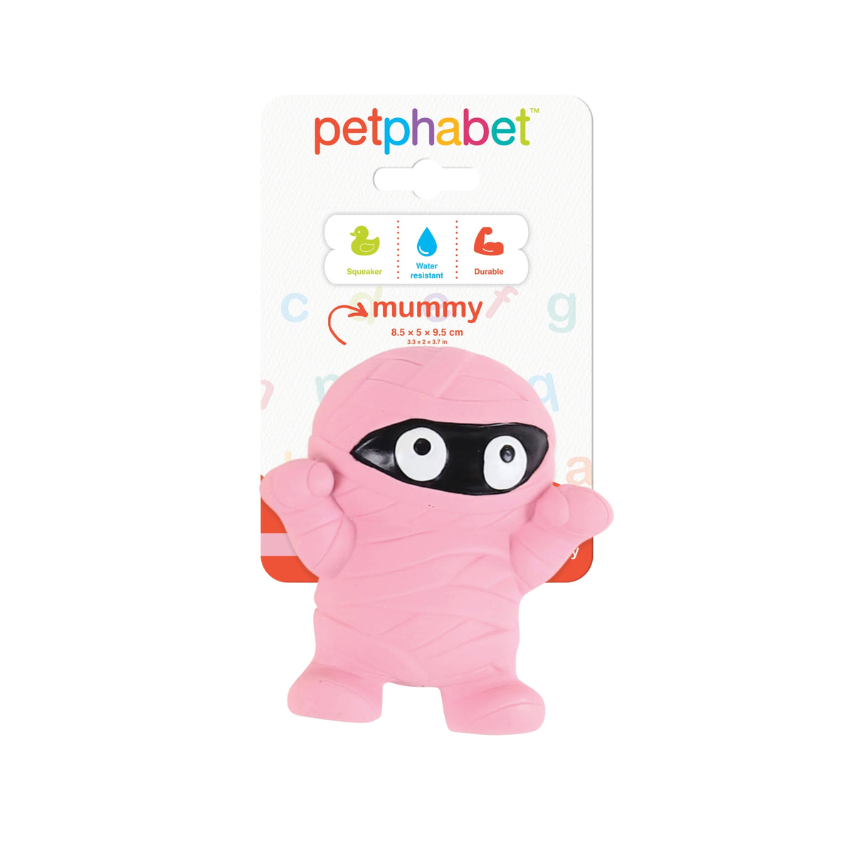 Squeaky Dog Toy Mummy Pink