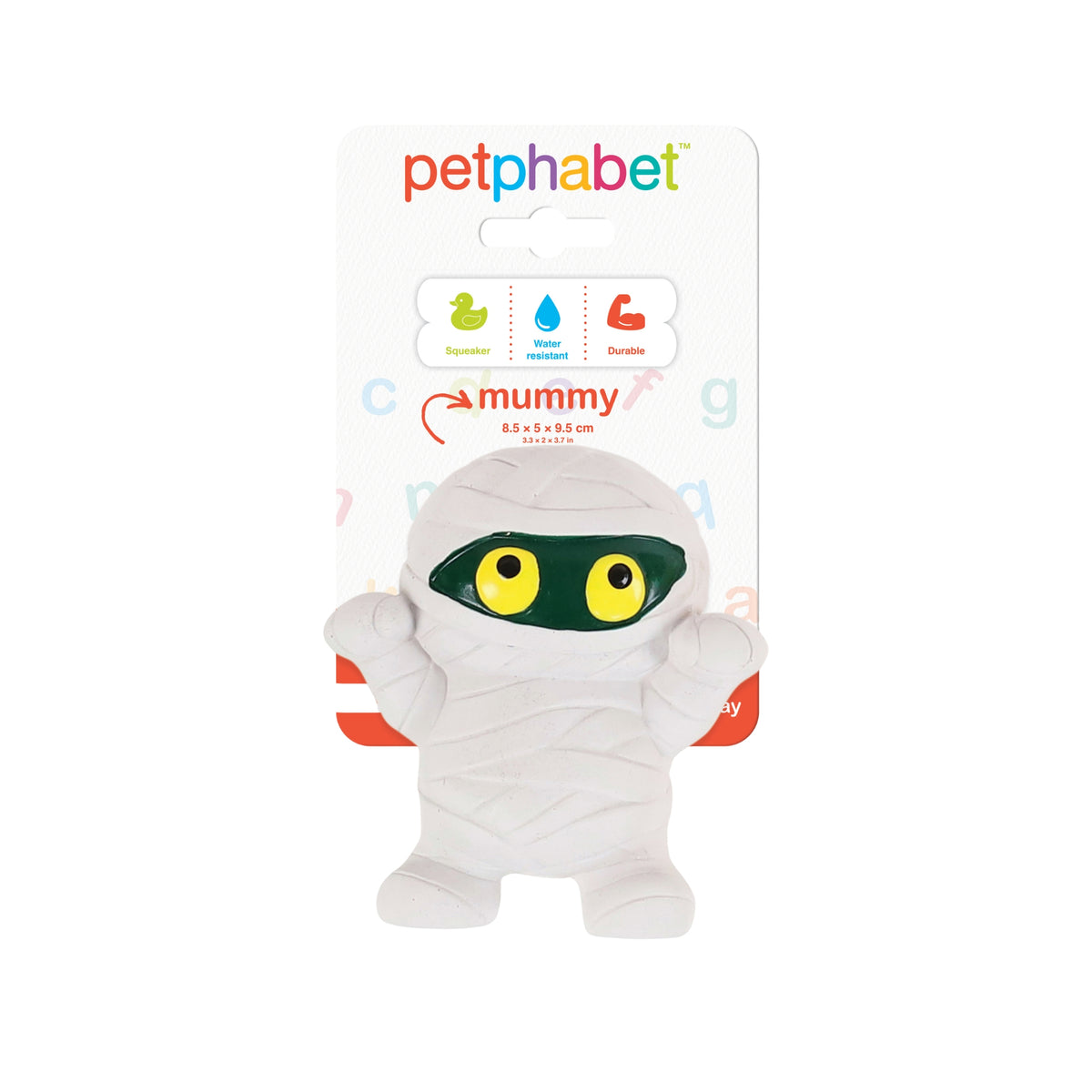 Squeaky Dog Toy Mummy White