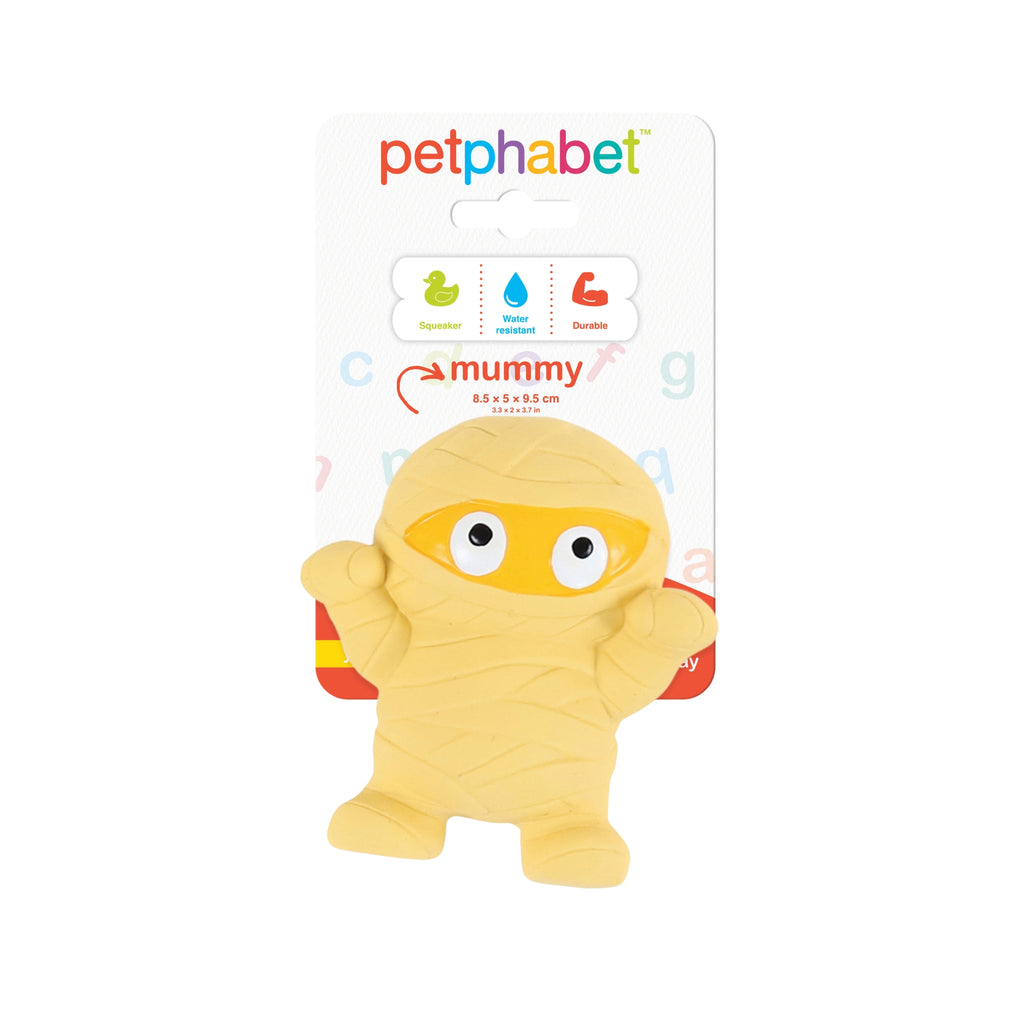 Squeaky Dog Toy Mummy Yellow