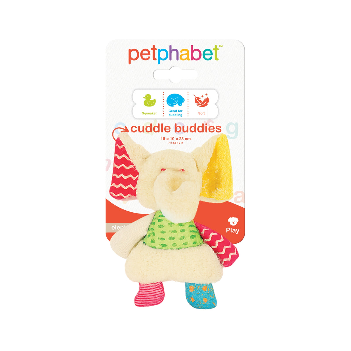 Cuddle buddies Dog Toy Elephant