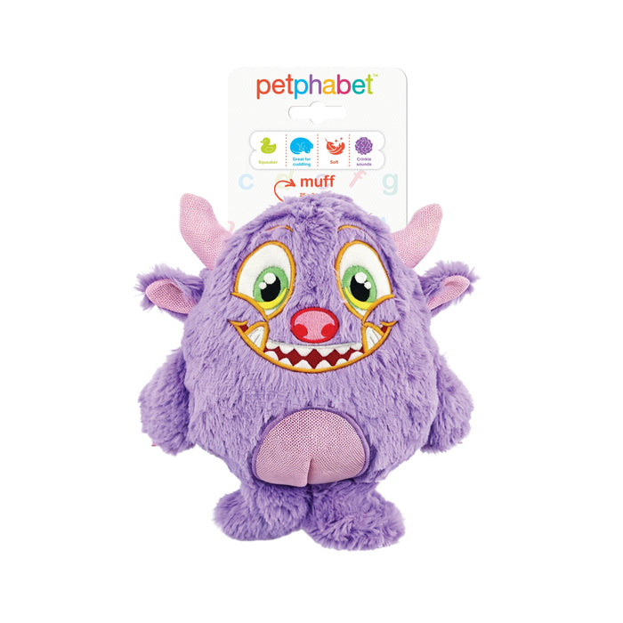 Squeaky Dog Toy Muff Purple