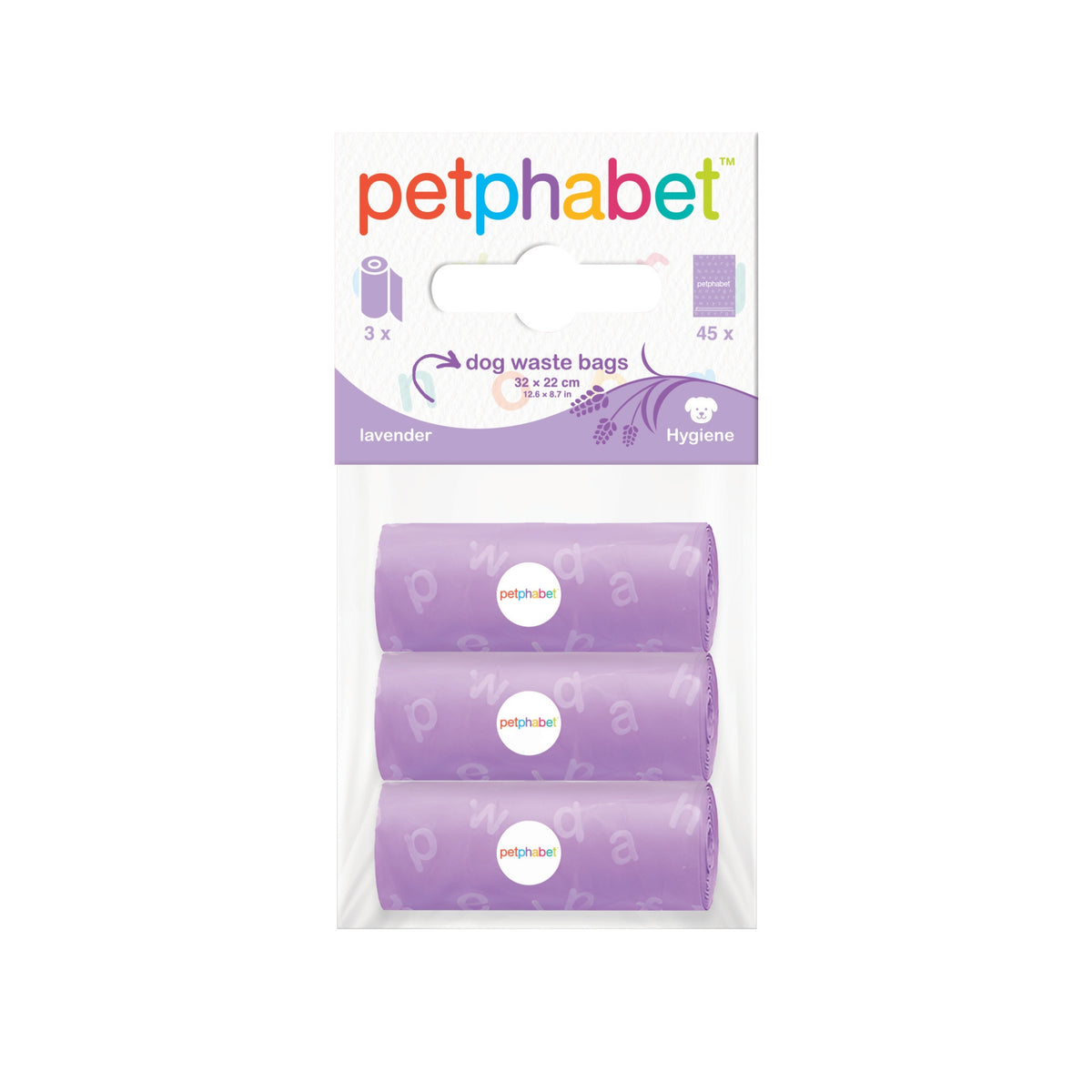 Waste bags 22x32cm 3 rolls (45pcs)  Lavender scented